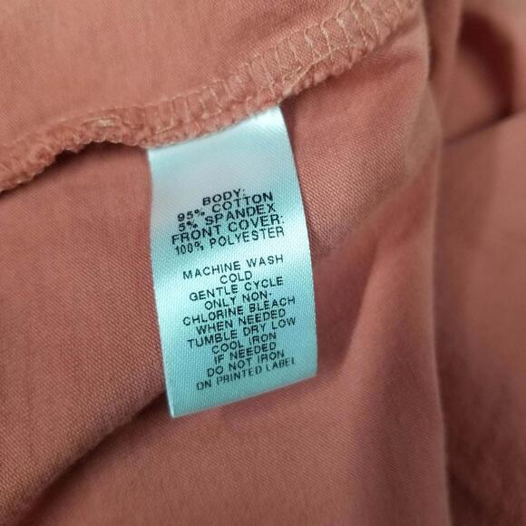 Loft Outlet Cami Tank Top Womens Large Coral Pink Cut Out Overlay Layer - Picture 8 of 9